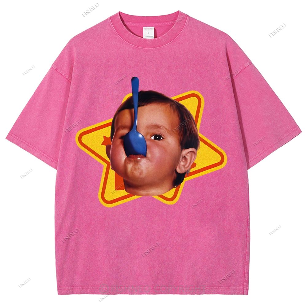 Unisex Child Printed Washed Tee