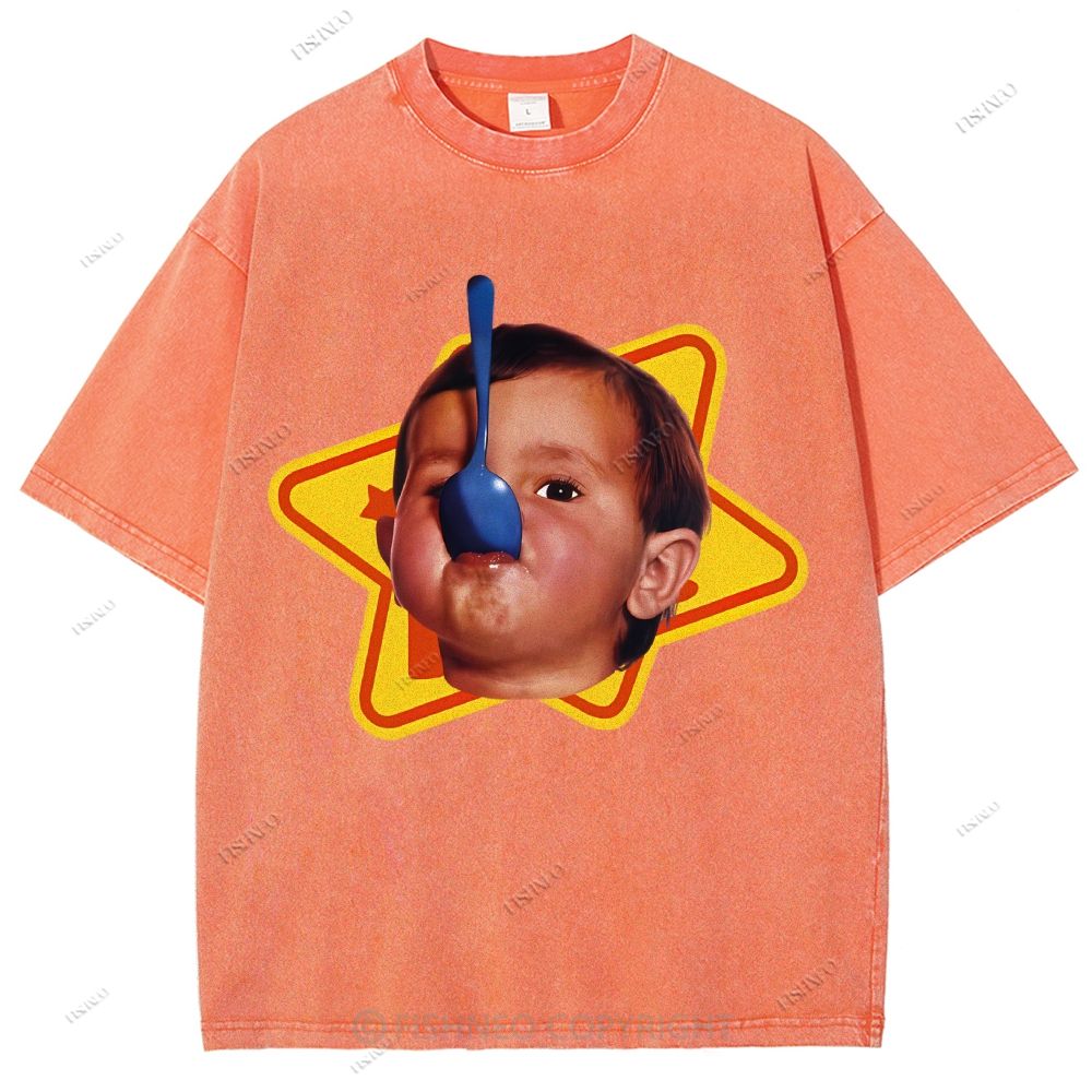 Unisex Child Printed Washed Tee