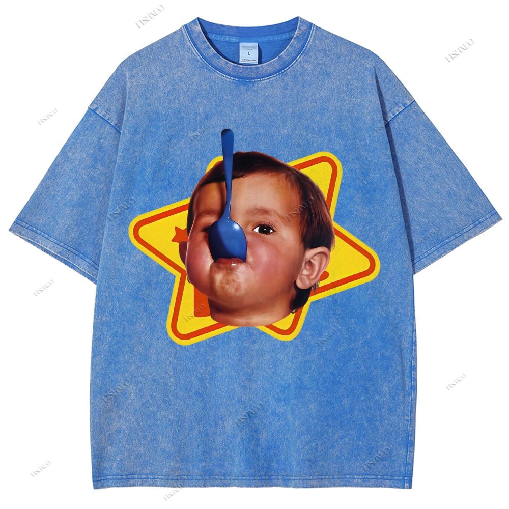 Unisex Child Printed Washed Tee