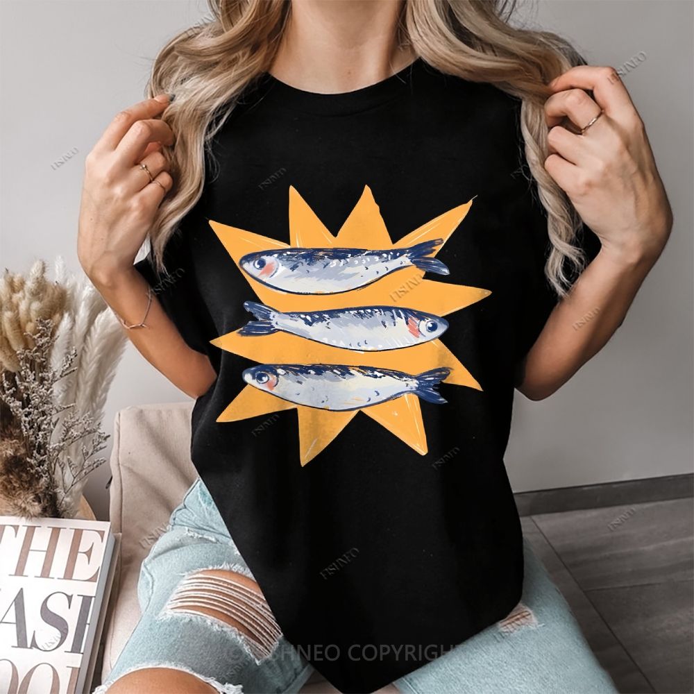 Sardine Cotton T-shirt