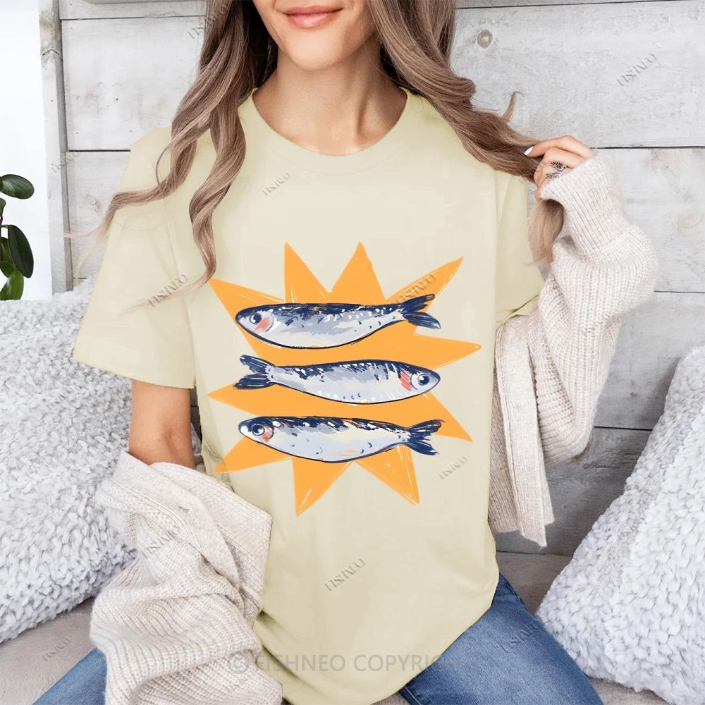 Sardine Cotton T-shirt