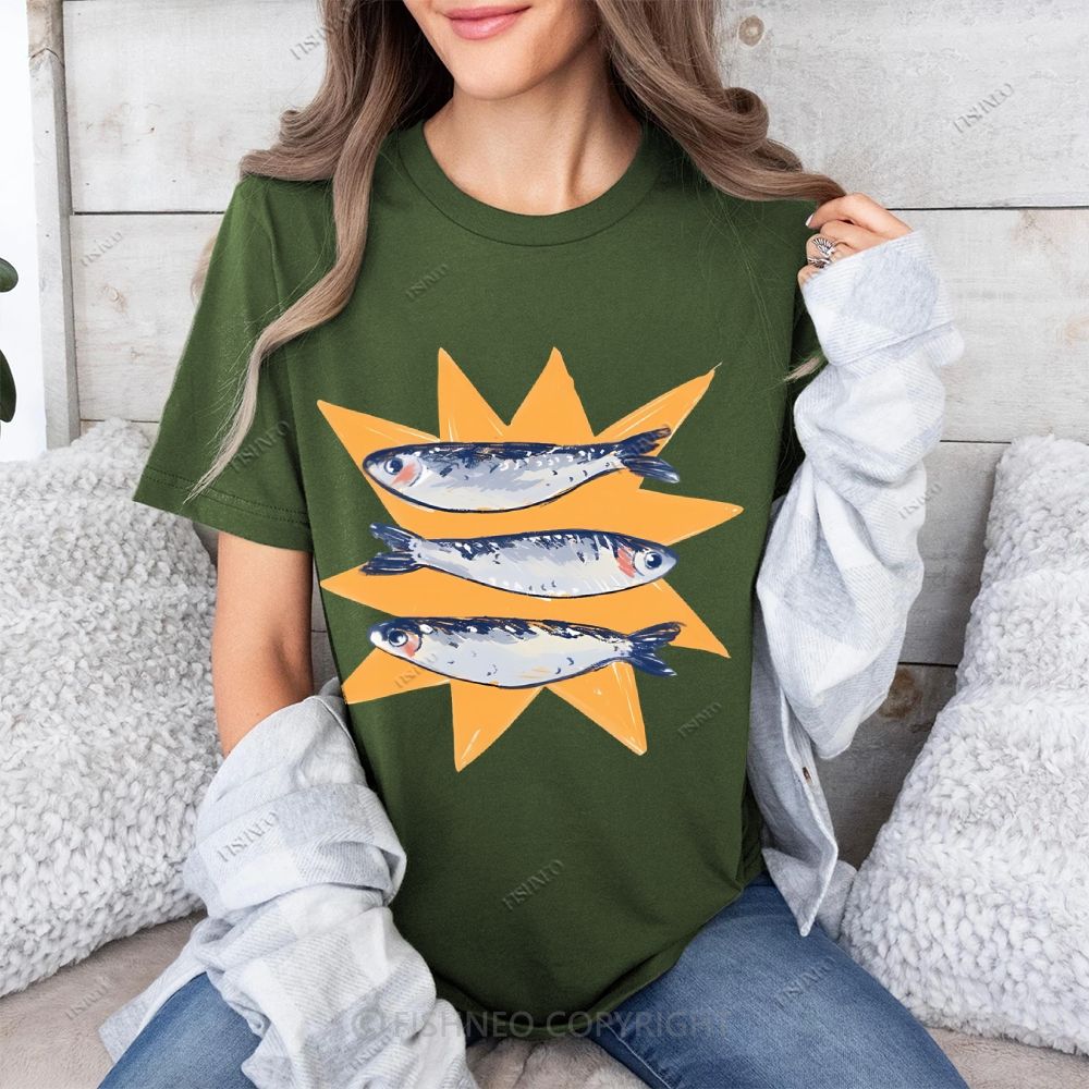 Sardine Cotton T-shirt