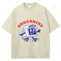Unisex Graffiti Printed Washed Tee