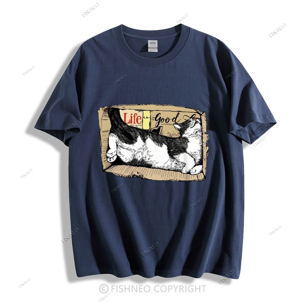 Cat In Box Cotton T-shirt