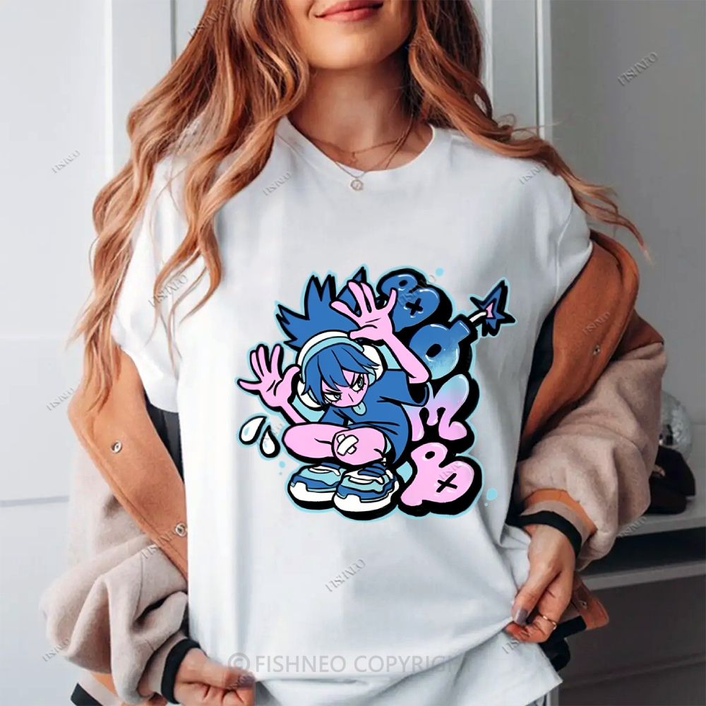 Cartoon Girl Cotton T-shirt