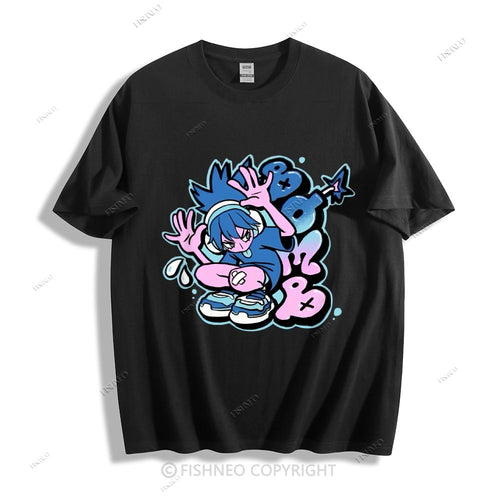 Cartoon Girl Cotton T-shirt