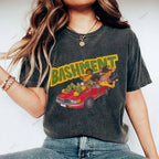 Unisex Graffiti Printed Washed Tee