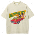 Unisex Graffiti Printed Washed Tee