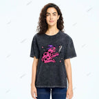 Unisex Frog Printed Washed Tee