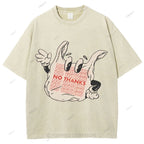 Unisex Graffiti Printed Washed Tee