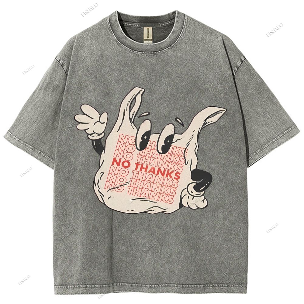 Unisex Graffiti Printed Washed Tee
