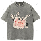 Unisex Graffiti Printed Washed Tee