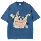 Unisex Graffiti Printed Washed Tee