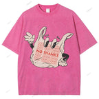 Unisex Graffiti Printed Washed Tee