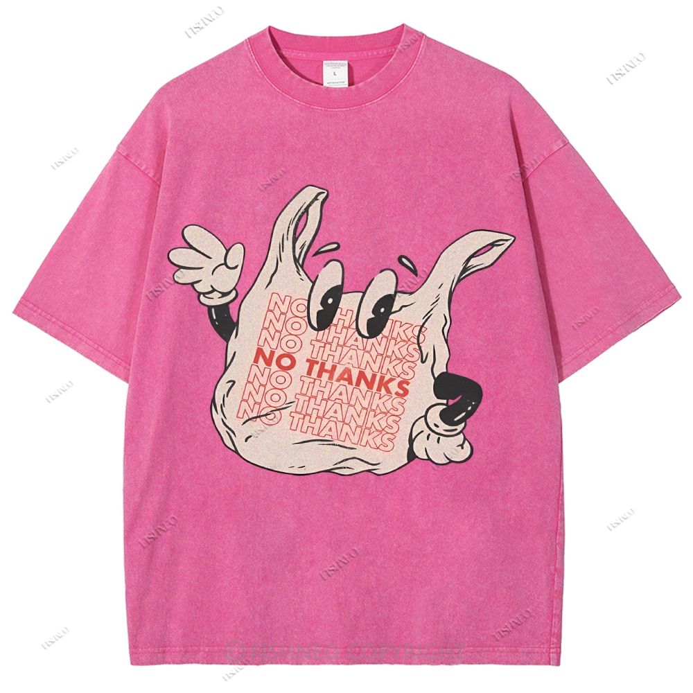 Unisex Graffiti Printed Washed Tee