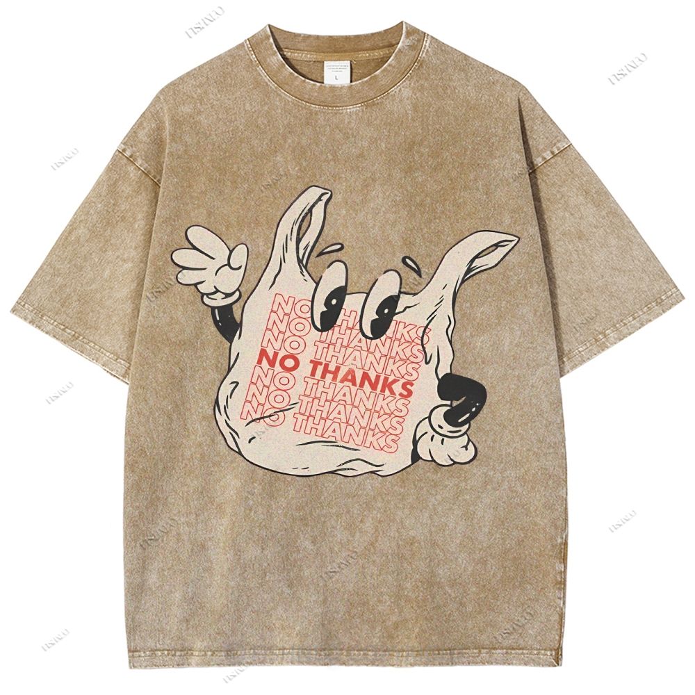 Unisex Graffiti Printed Washed Tee