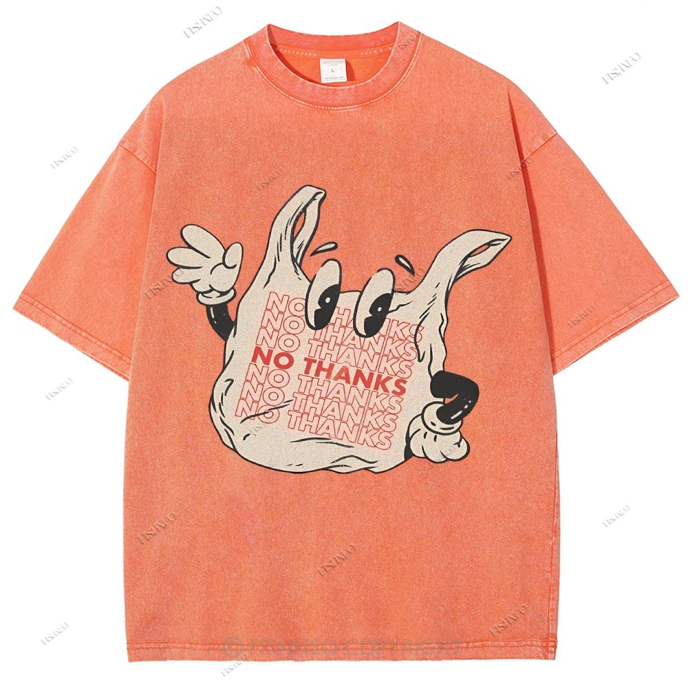 Unisex Graffiti Printed Washed Tee