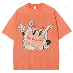 Unisex Graffiti Printed Washed Tee