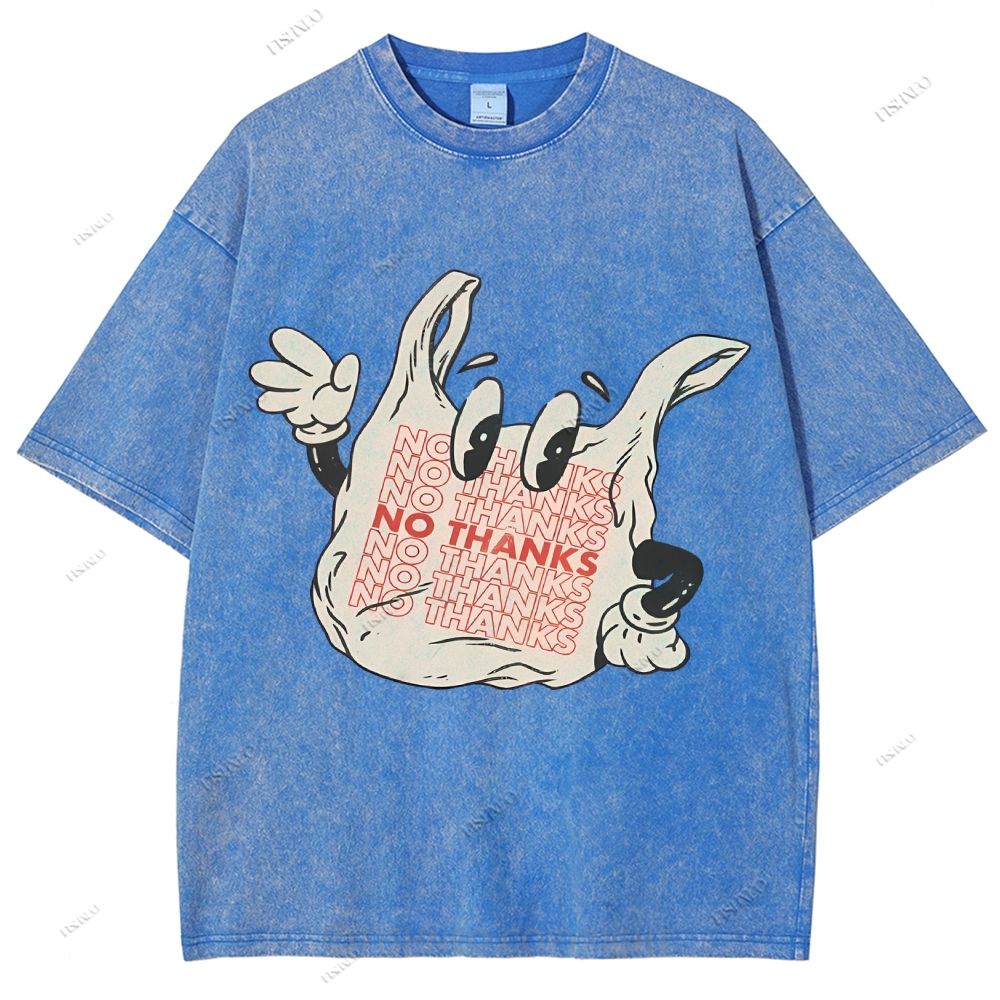 Unisex Graffiti Printed Washed Tee