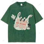 Unisex Graffiti Printed Washed Tee