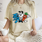 Unisex Graffiti Printed Washed Tee