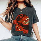 Unisex Monster Printed Washed Tee
