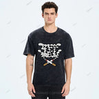 Unisex Cigarette Printed Washed Tee