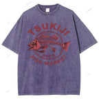 Unisex Tsukiji Market Printed Washed Tee