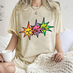 Unisex Star Printed Washed Tee