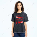 Unisex Artistic Human Body Printed Washed Tee