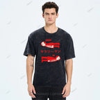 Unisex Artistic Human Body Printed Washed Tee