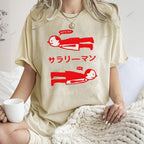 Unisex Artistic Human Body Printed Washed Tee