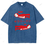 Unisex Artistic Human Body Printed Washed Tee