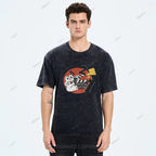 Unisex Rabbit Printed Washed Tee