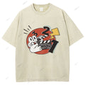 Unisex Rabbit Printed Washed Tee