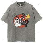 Unisex Rabbit Printed Washed Tee