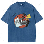 Unisex Rabbit Printed Washed Tee