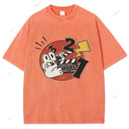 Unisex Rabbit Printed Washed Tee