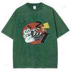 Unisex Rabbit Printed Washed Tee