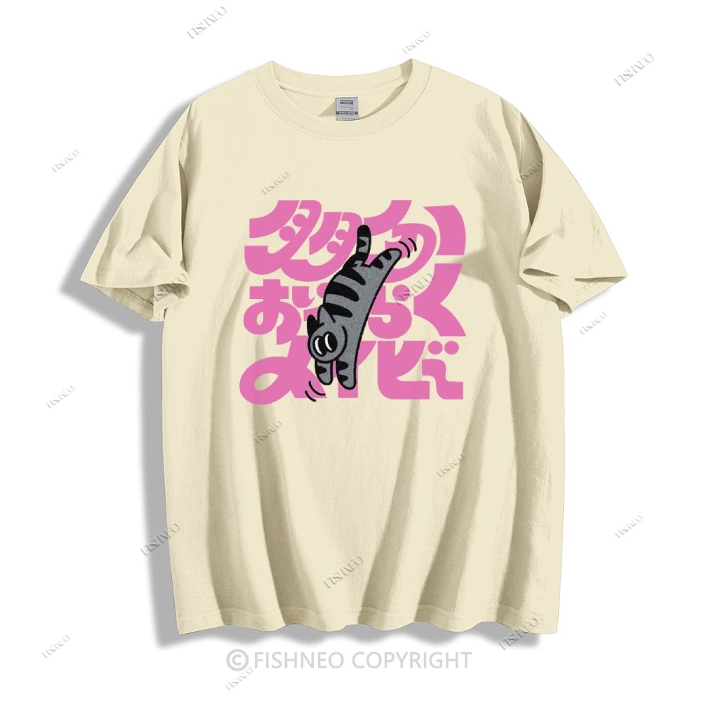 Japanese Cat Cotton T-shirt