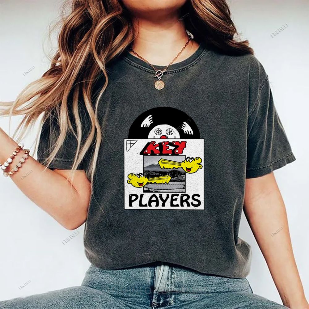 Unisex Vintage Disk Printed Washed Tee
