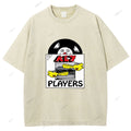 Unisex Vintage Disk Printed Washed Tee