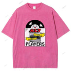 Unisex Vintage Disk Printed Washed Tee