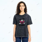Unisex Funny Graffiti Printed Washed Tee