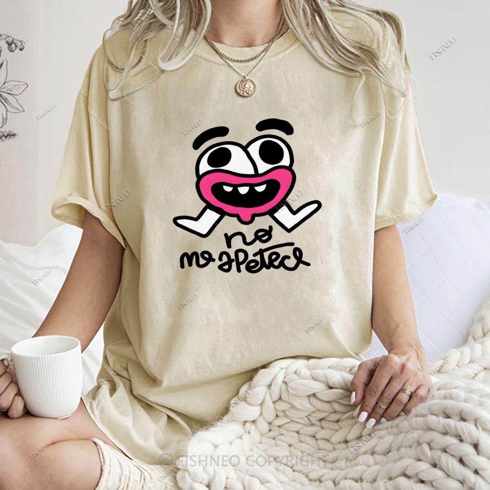 Unisex Funny Graffiti Printed Washed Tee