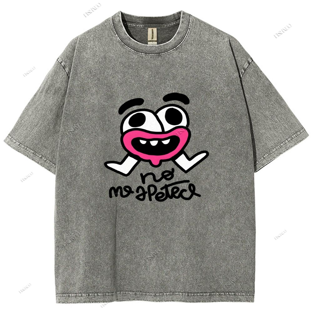 Unisex Funny Graffiti Printed Washed Tee