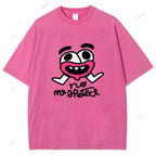 Unisex Funny Graffiti Printed Washed Tee
