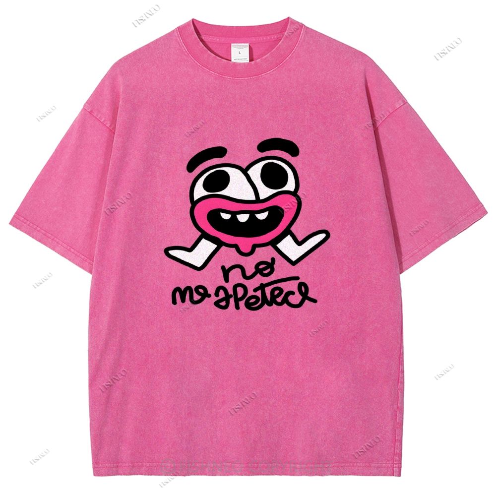Unisex Funny Graffiti Printed Washed Tee