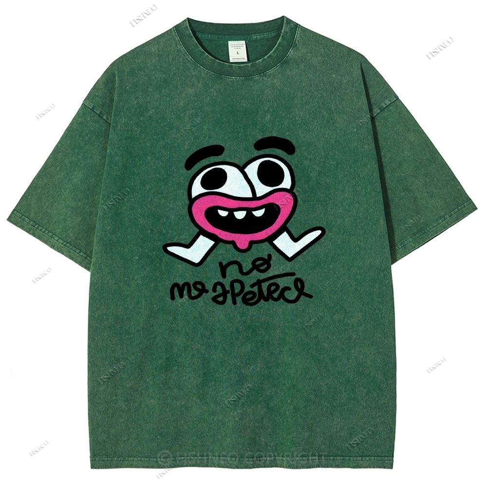 Unisex Funny Graffiti Printed Washed Tee