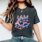 Unisex Vintage Beer Printed Washed Tee